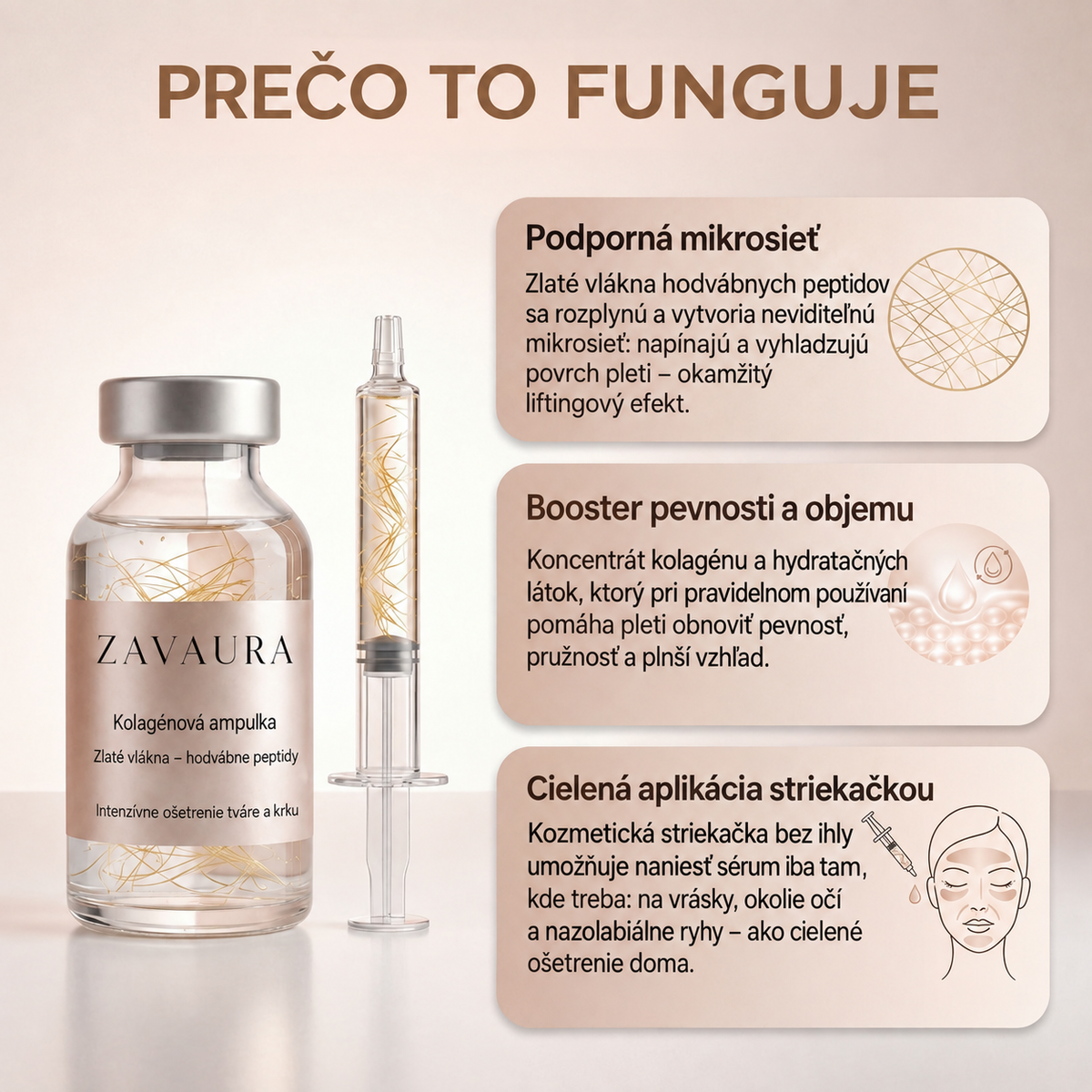 ZAVAURA kórejské sérum s hodvábnymi peptidmi