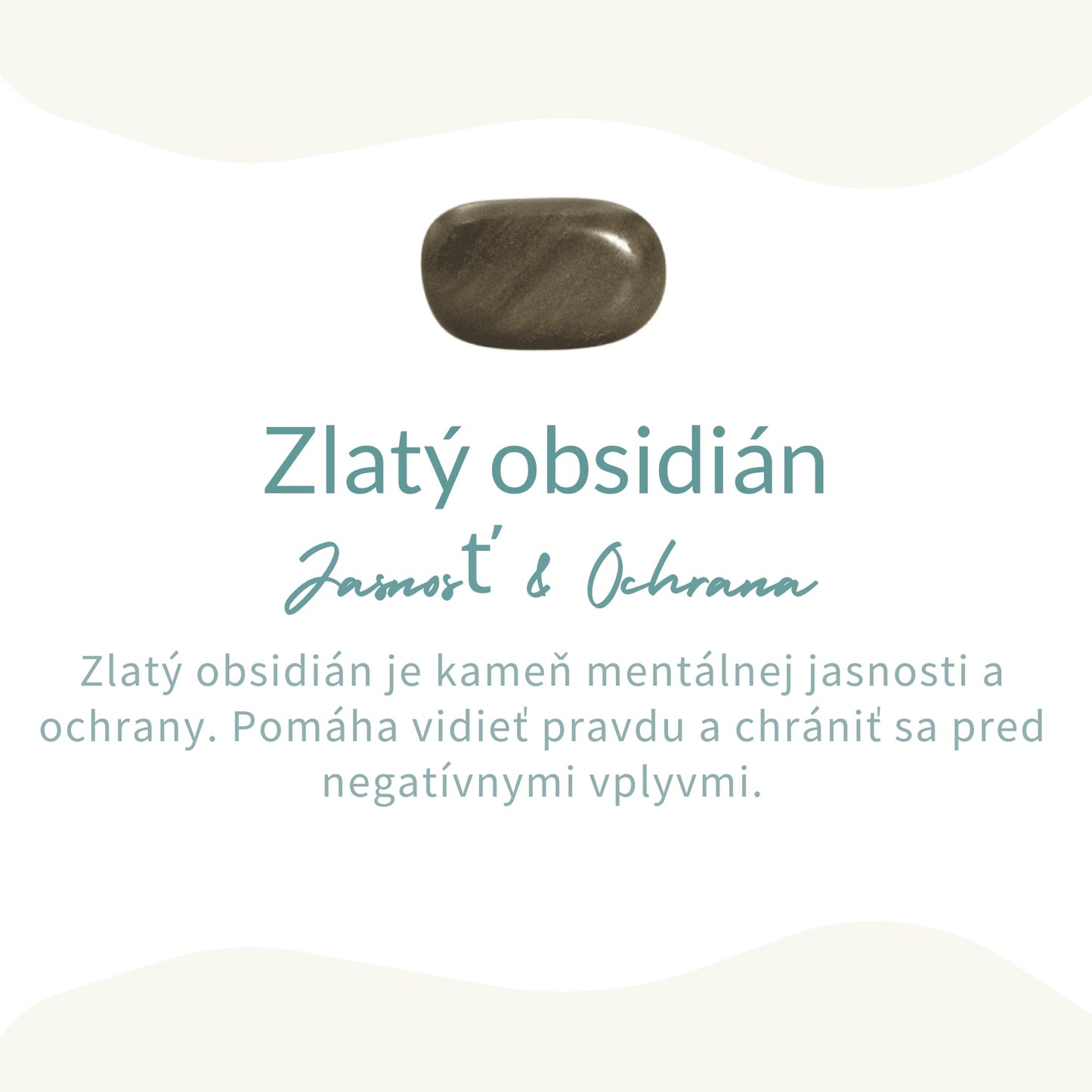 Prívesok „Guľa“ zo zlatého obsidiánu